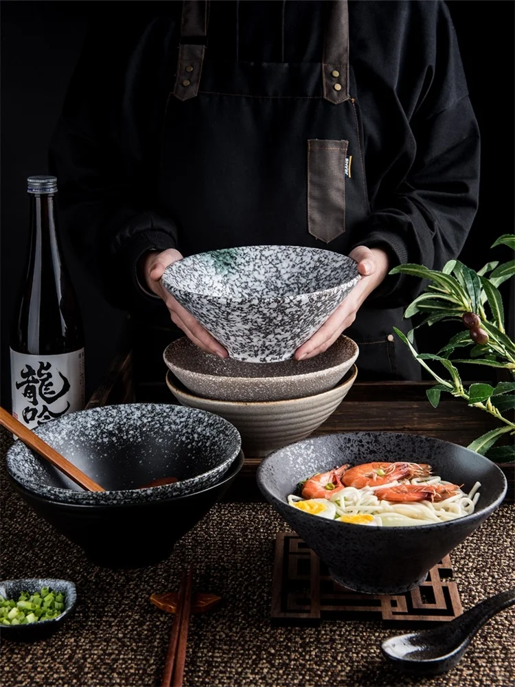 Японская миска для лапши быстрого приготовления в стиле ретро Большая