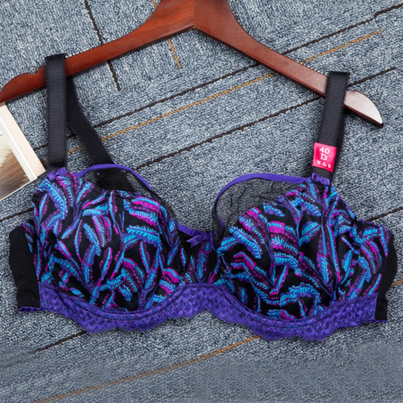 Бюстгальтер Без подкладки размера плюс с полным покрытием на косточках без