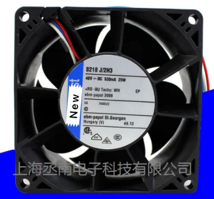 

For ebm papst 8218 J2H3 8218J/2H3 DC 48V 0.53A 25W 80x80x38mm Server Cooling Fan