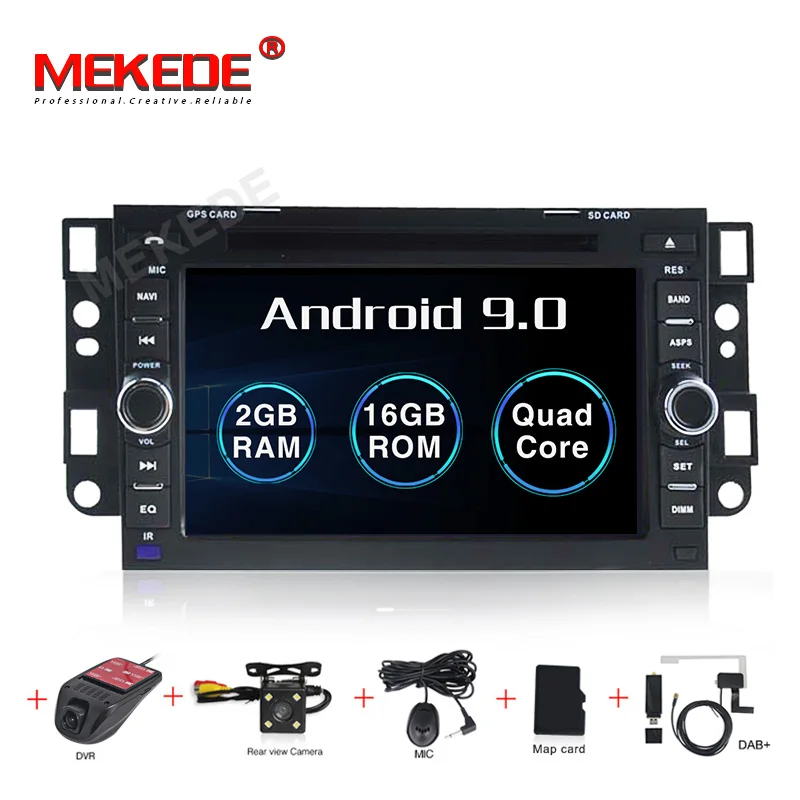 16G camera DVR DAB 4G ram HD Android 9,0 автомобильный dvd-плеер для Chevrolet Epica Captiva Lova Aveo Spark Optra Holden gps 2 Din радио мультимедиа стерео - Цвет: 16G camera DVR DAB