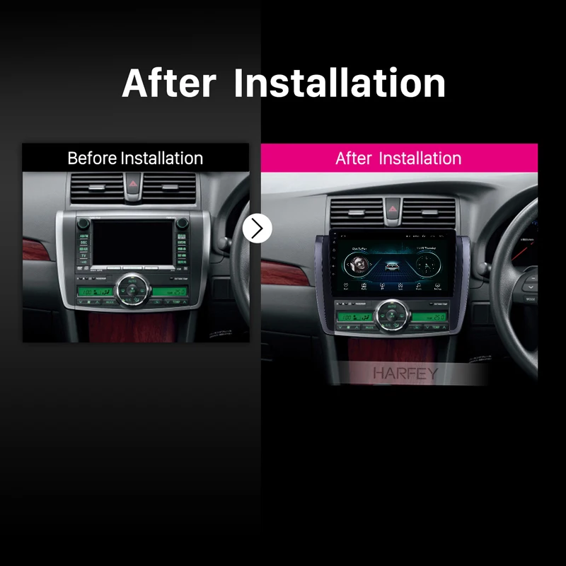 Harfey 9 дюймов Android 8 1 AUX GPS автомобильное радио для Toyota Allion 2007 2008 -2015 HD сенсорный экран