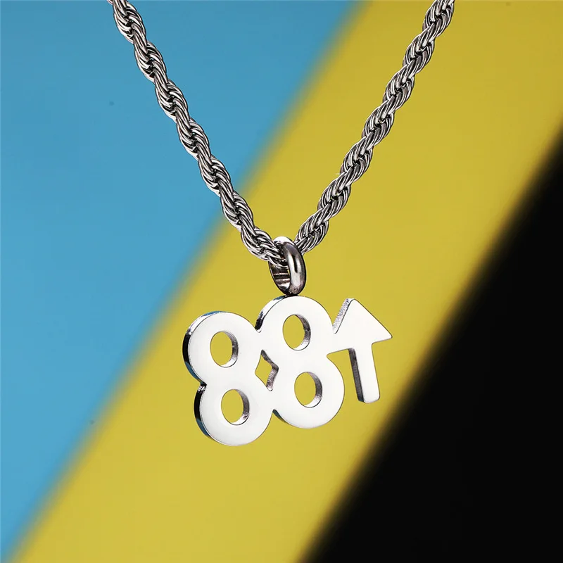Стильная подвеска из нержавеющей стали 88 Rising для поклонников индонезийской хип-хоп музыки - лучший подарок для рок-музыканта.