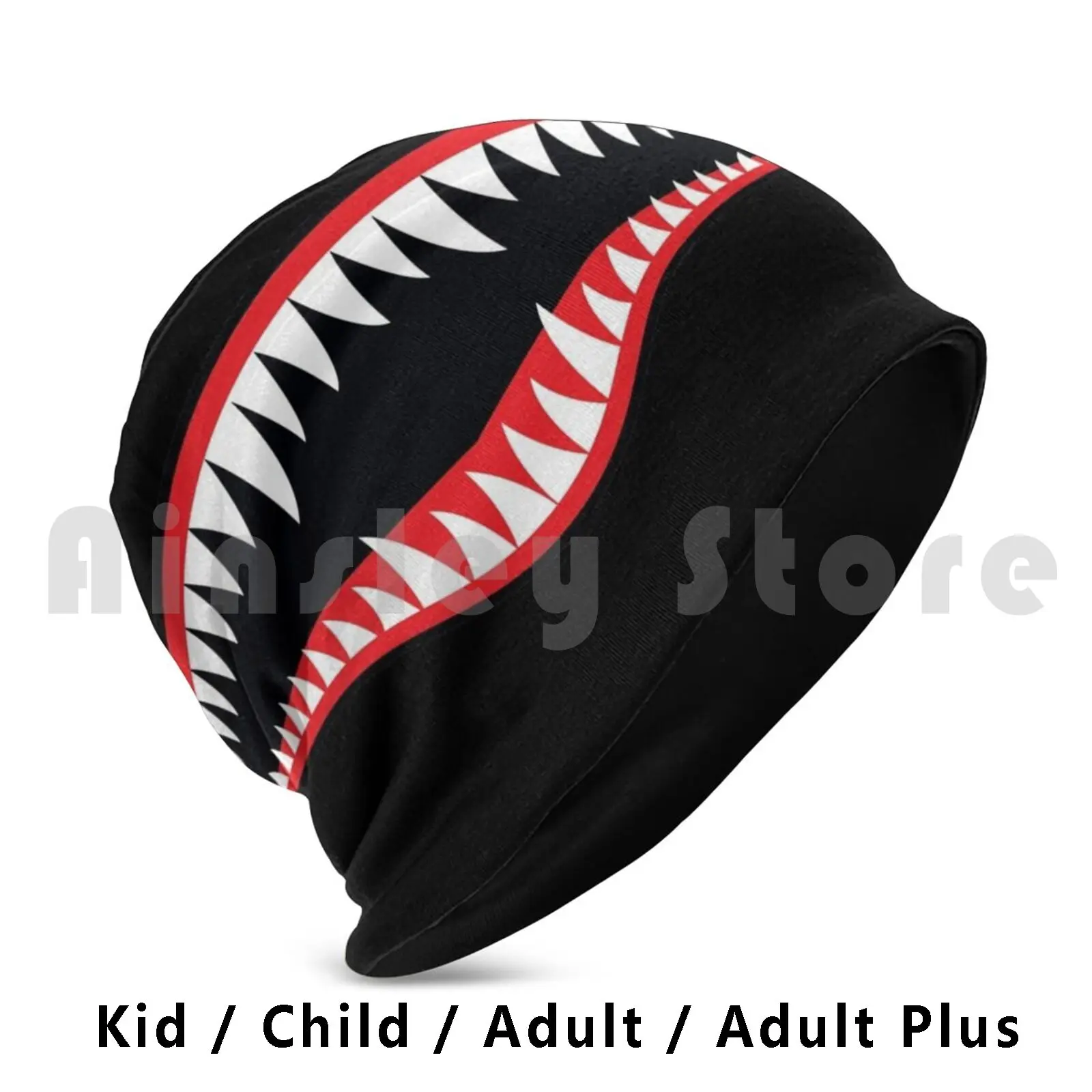 

Ww2 Flying Tigers Shark Teeth Nose Art Beanies Knit Hat Hip Hop Flying Tigers Shark Teeth Ww2 Wwii Nose Art Shark Smile