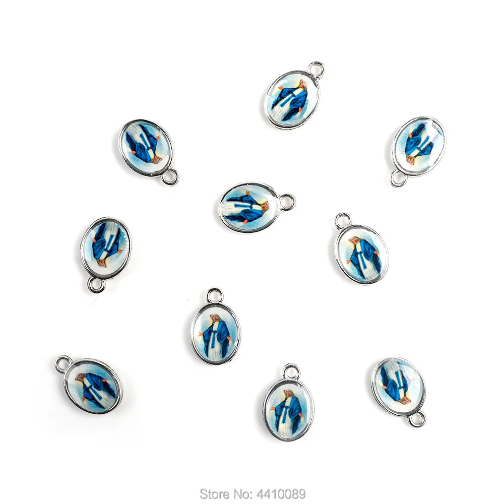Религиозная маленькая медаль смешанные католические фигурки святых Иисуса Марии наклейки используются в браслете