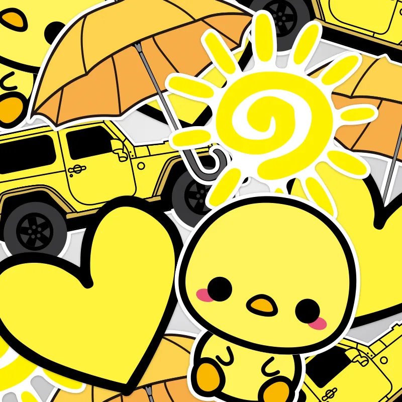 5 шт./компл. милые водонепроницаемые наклейки желтая утка из ПВХ|Наклейки для