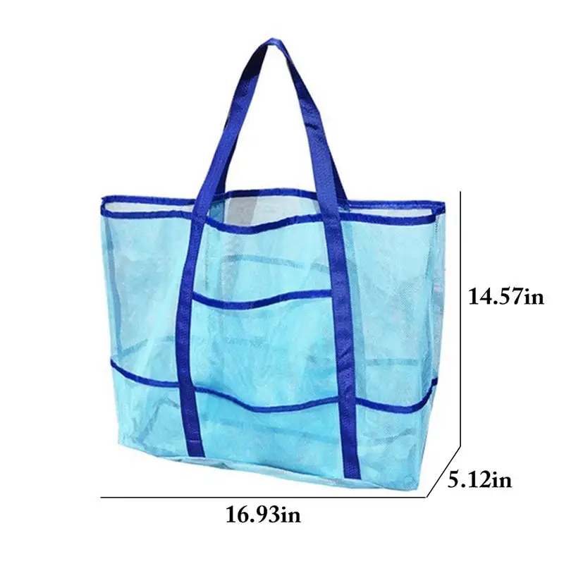 

Women Mesh Shopping Bag Female Beach Bag Casual Large Capacity Shoulder Bag Reusable Foldable Tote Bag for Women