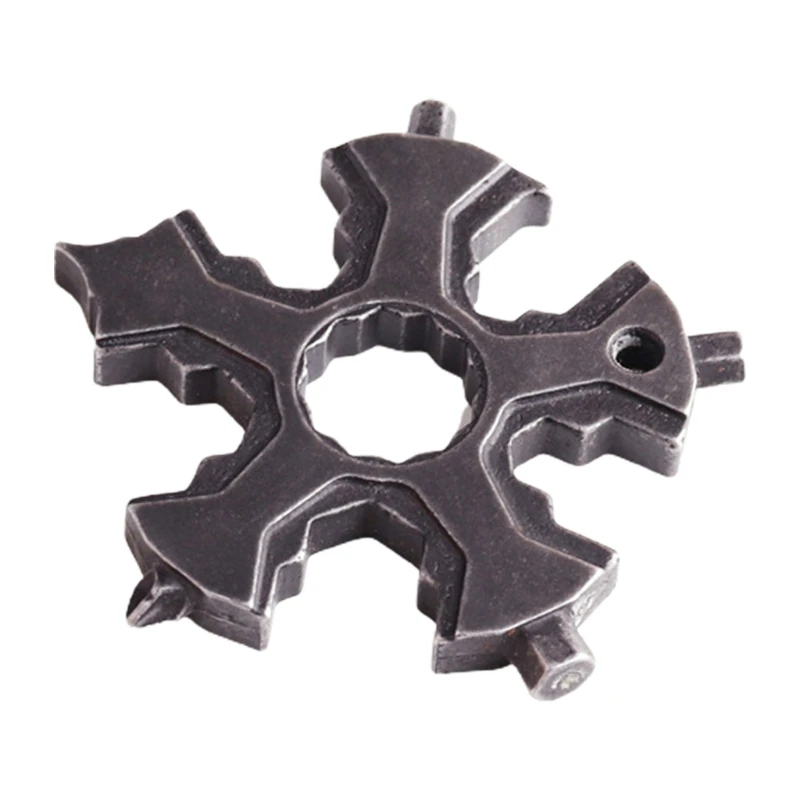 

Multifunctional Portable Snowflake Wrench Multi Tool Alloy Bottle Opener Kit