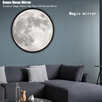 3d wall moon mirror light hanging mercury makeup mirror gifts for woman lady home bedroom decor dropship