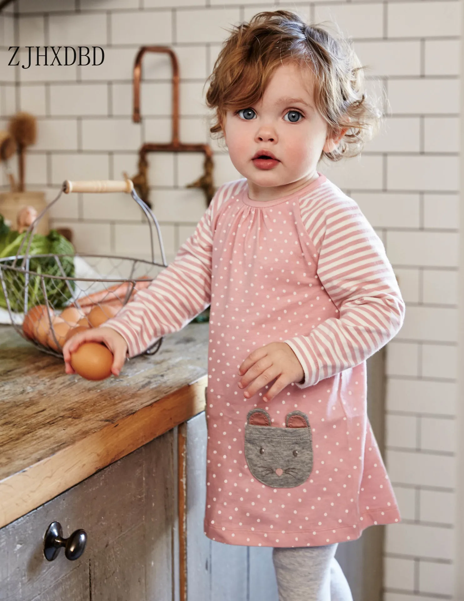 Розовый топ в полоску с рисунком кота для девочек штаны комплекты детской одежды