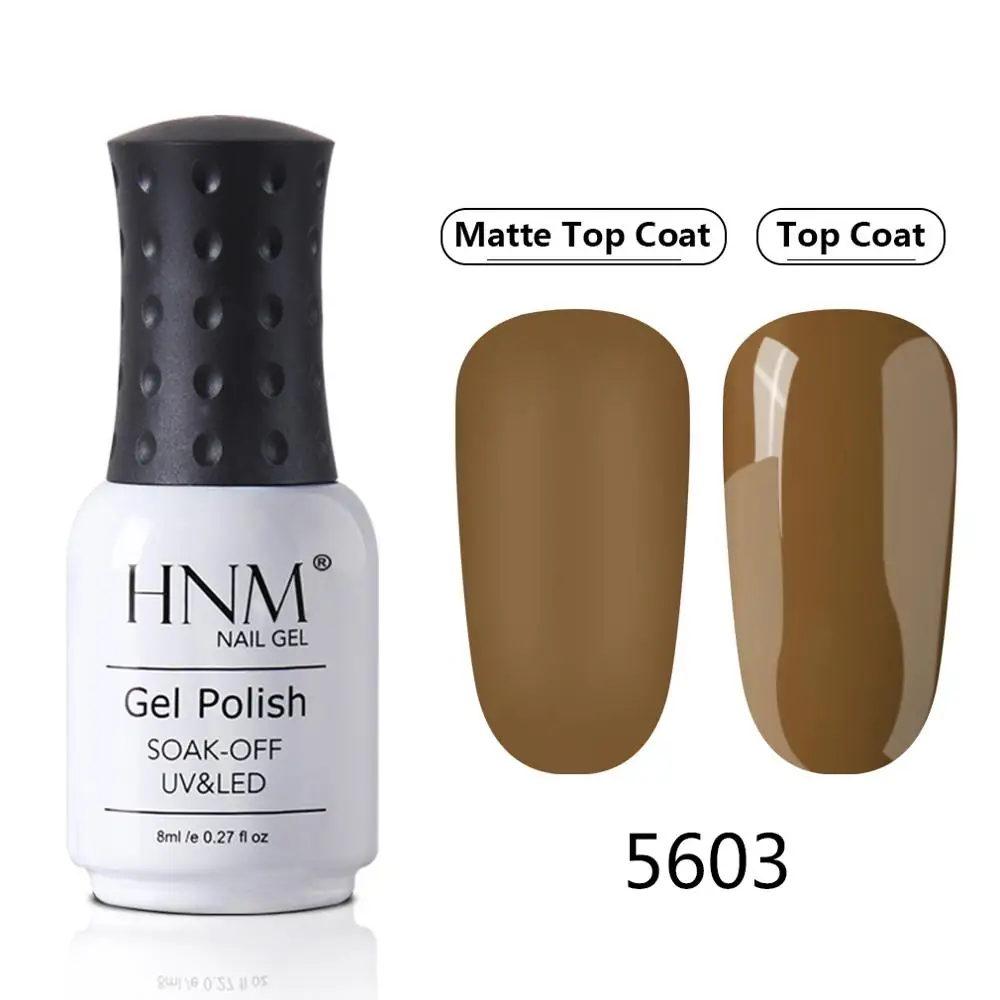 5603 HNM Green Yellow Matte Effect Gel Nail Polish Need Matt Top Coat Base Semi Permanent UV LED Lamp Hybrid Varnishes Lacquer Gellak - Color: 5603