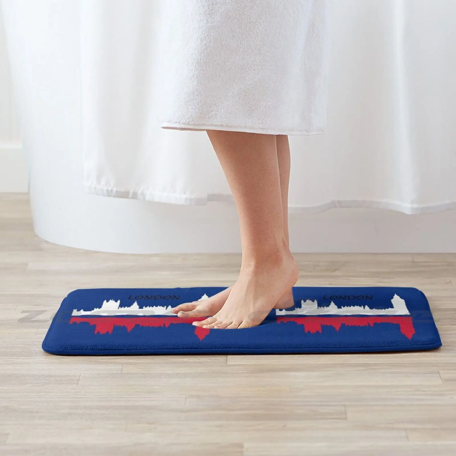 Коврик с абстрактным изображением флага Великобритании нескользящий дверной