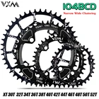 Велосипедная цепь VXM 104BCD круглой формы, узкая ширина 30T32T34T36T38T40T42T46T48T50T52T MTB шатун со звездами для велосипеда