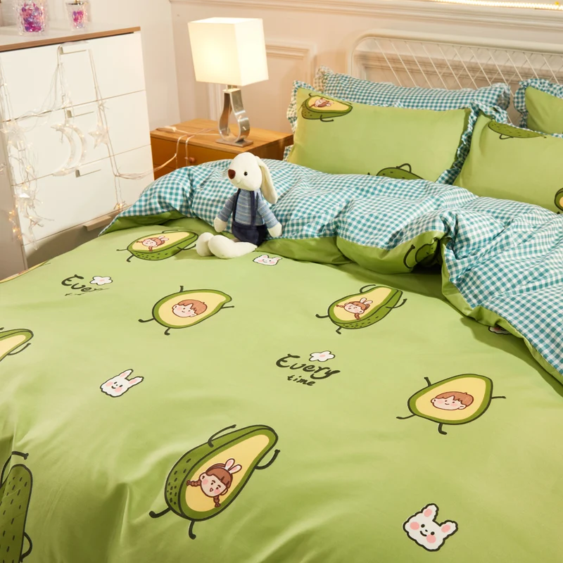 Комплекты постельного белья с фруктами комплекты двойным пододеяльником и