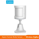 Датчик движения Xiaomi Aqara, датчик человеческого тела, беспроводное соединение ZigBee, держатель света для умного дома Mihome