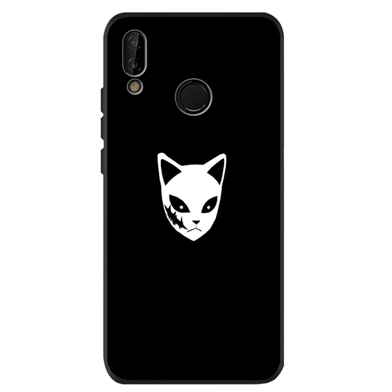 anime demon slayer kimetsu no yaiba black soft phone case for huawei 40 30 20 10 9 lite pro p smart 2019 y6 y6 prime2019 y9 free global shipping