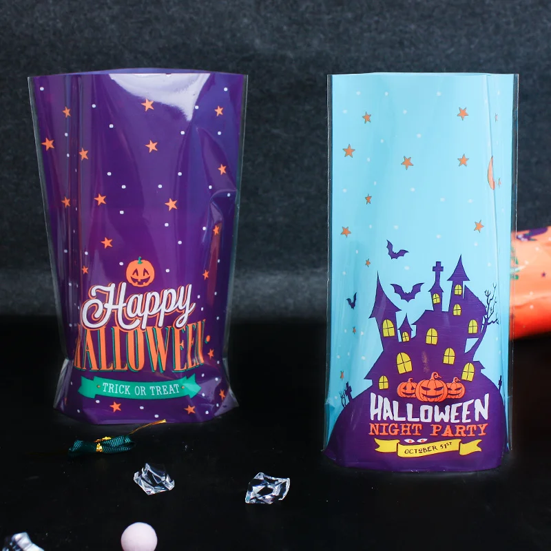 10 шт. пакеты для печенья на Хэллоуин тыква замок летучая мышь кот конфеты