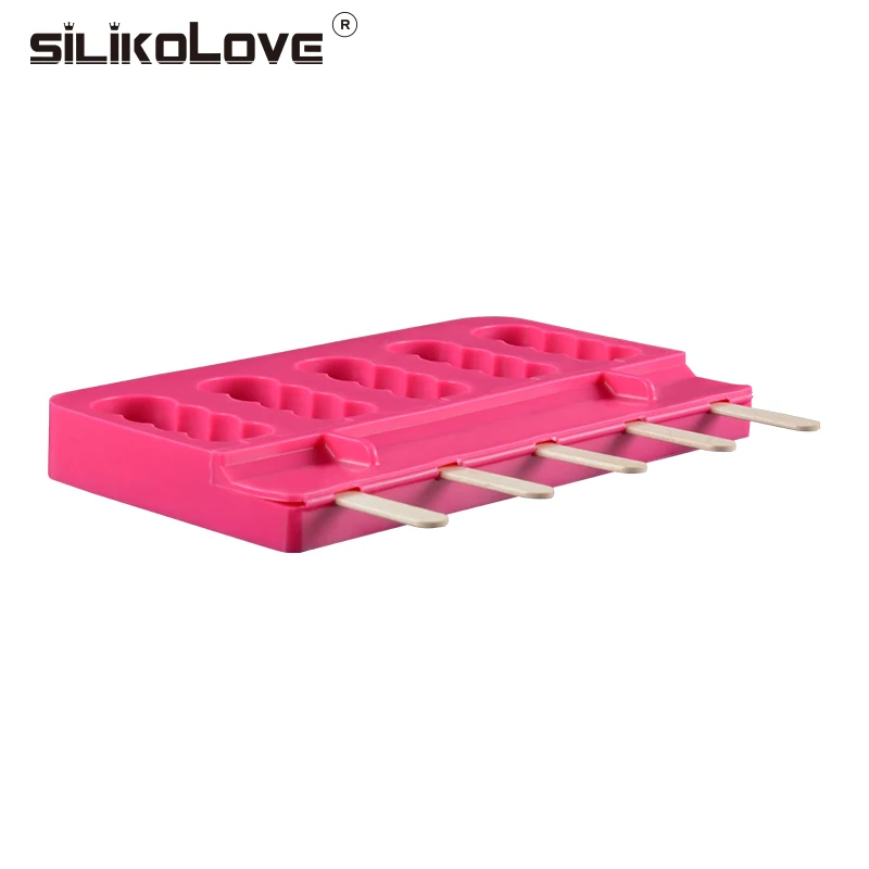 Силиконовые палочки для льда SILIKOLOVE 5 полостей формы крема палочек фруктового