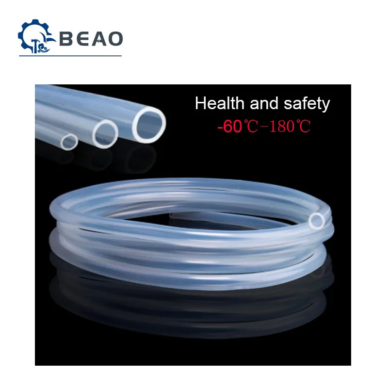 

1-10Meters Food Grade Transparent Silicone Rubber Hose Flexible Silicone Tube Inner Diameter 0.5~50mm