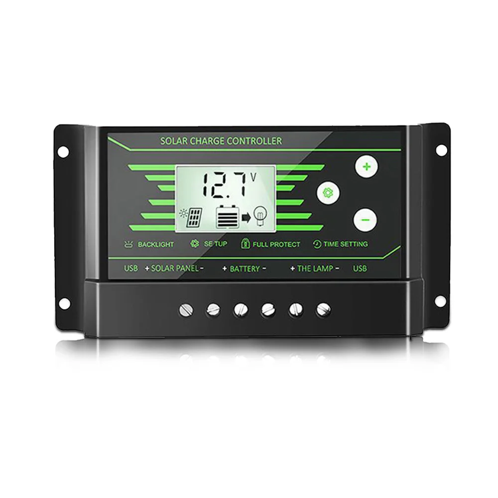 

Multi-Protection Portable Solar Controller 12V/24V Double USB Interface PWM Street Lamp Intelligent Charge Controller