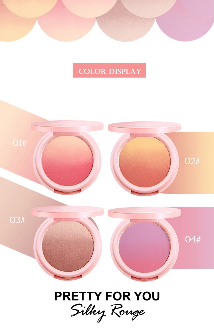 Сладкие градиентные Румяна телесный макияж натуральный хороший цвет