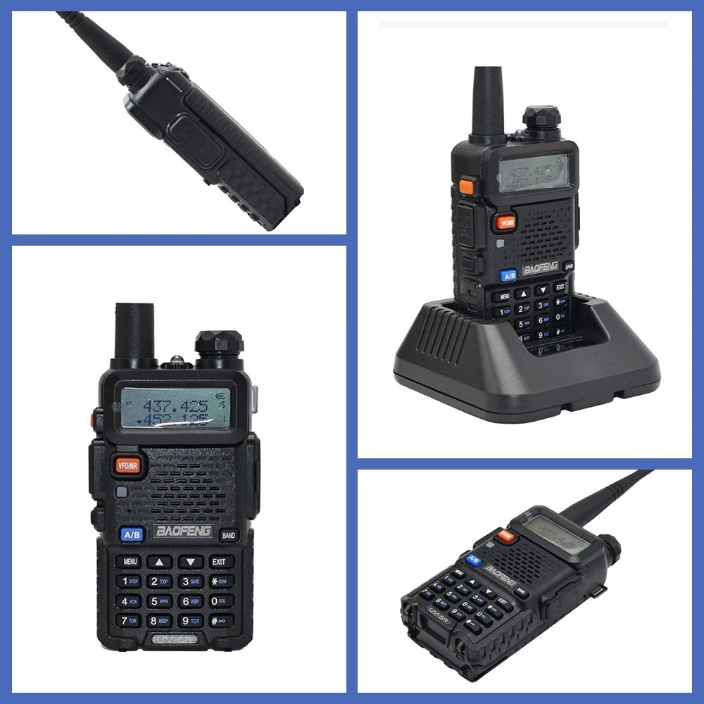 6 шт. Baofeng 8 Вт UV-5R радиостанция рация СВЧ/УВЧ-трансивер Ручной UV 5R двухстороннее радио