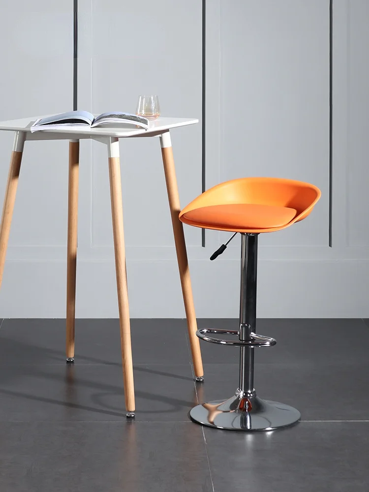 

zq Nordic Minimalist Bar Stool Modern and Unique High Stool Backrest Bar Bar Chair Cashier Front Desk Rotating Chair Lift