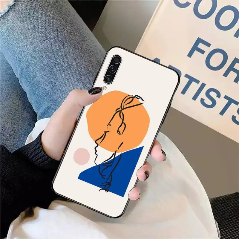 

Art Retro Abstract Geometry pattern Phone Case For Samsung galaxy S 9 10 20 A 10 21 30 31 40 50 51 71 s note 20 j 4 2018 plus