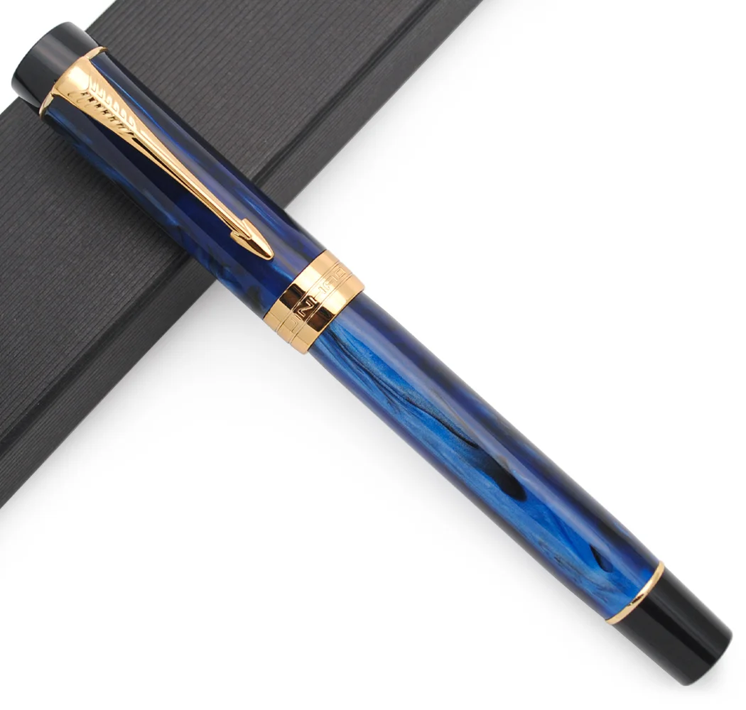 

Новинка Jinhao Centennial 100 перьевая ручка со стрелкой зажимом 18KGP позолоченный М перо 0,7 мм Смола чернила фоторучка в подарок
