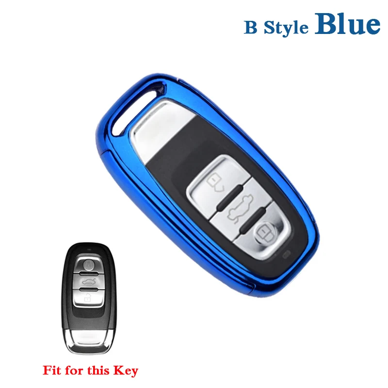 Цинковый сплав автомобильный брелок + ABS чехол для автомобильного ключа Audi A1 A3 A4 A5