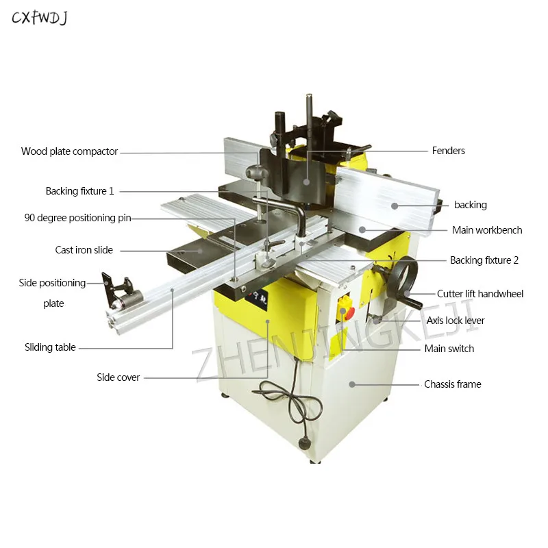 Online Holzbearbeitung Fräsen Maschine Multi-funktion Vertikale Fräsen Schlitzen Maschine-Desktop Einzigen-achse Holz Trimmen Maschine