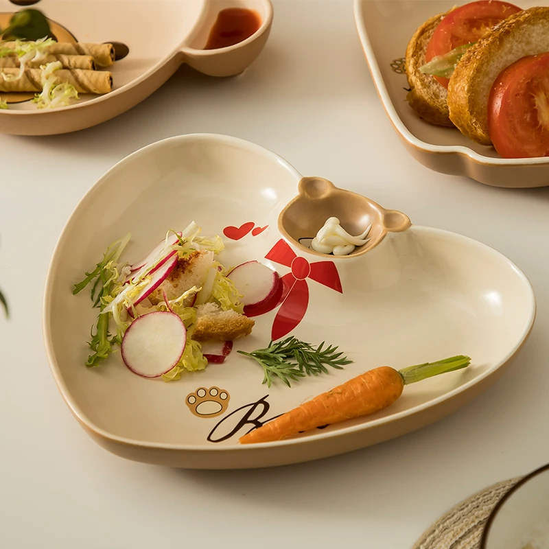 Детская фарфоровая посуда в виде медведя | Дом и сад