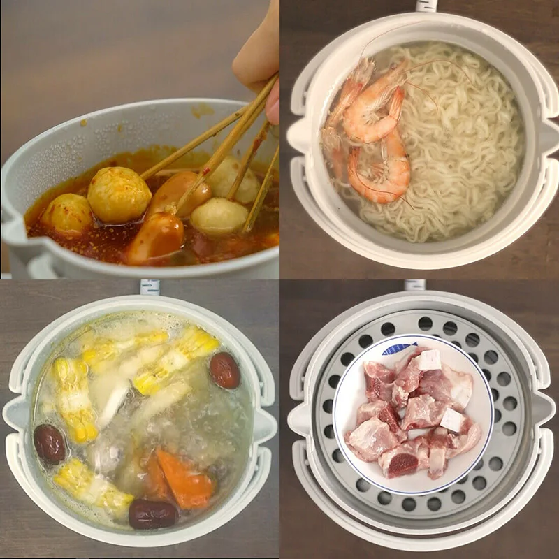 

Foldable Electric Portable Hot Pot Cooker Kettle Steamer Boil Dual Voltage for Kitchen HFing