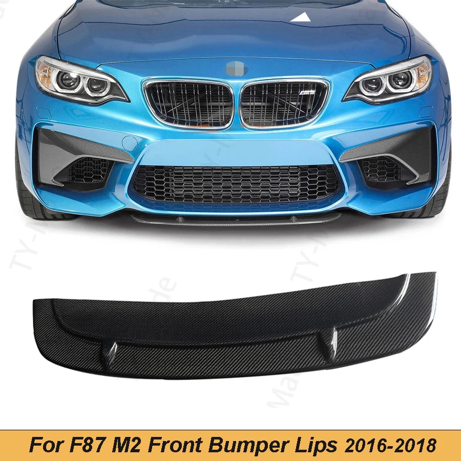 

Передний бампер для губ разветвитель для BMW F87 M2 2016 - 2018 ST передний бампер спойлер разветвители Headbumper кованые FRP из углеродного волокна
