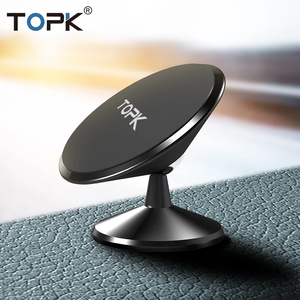 Автомобильный держатель для телефона TOPK универсальный магнитный на мобильный