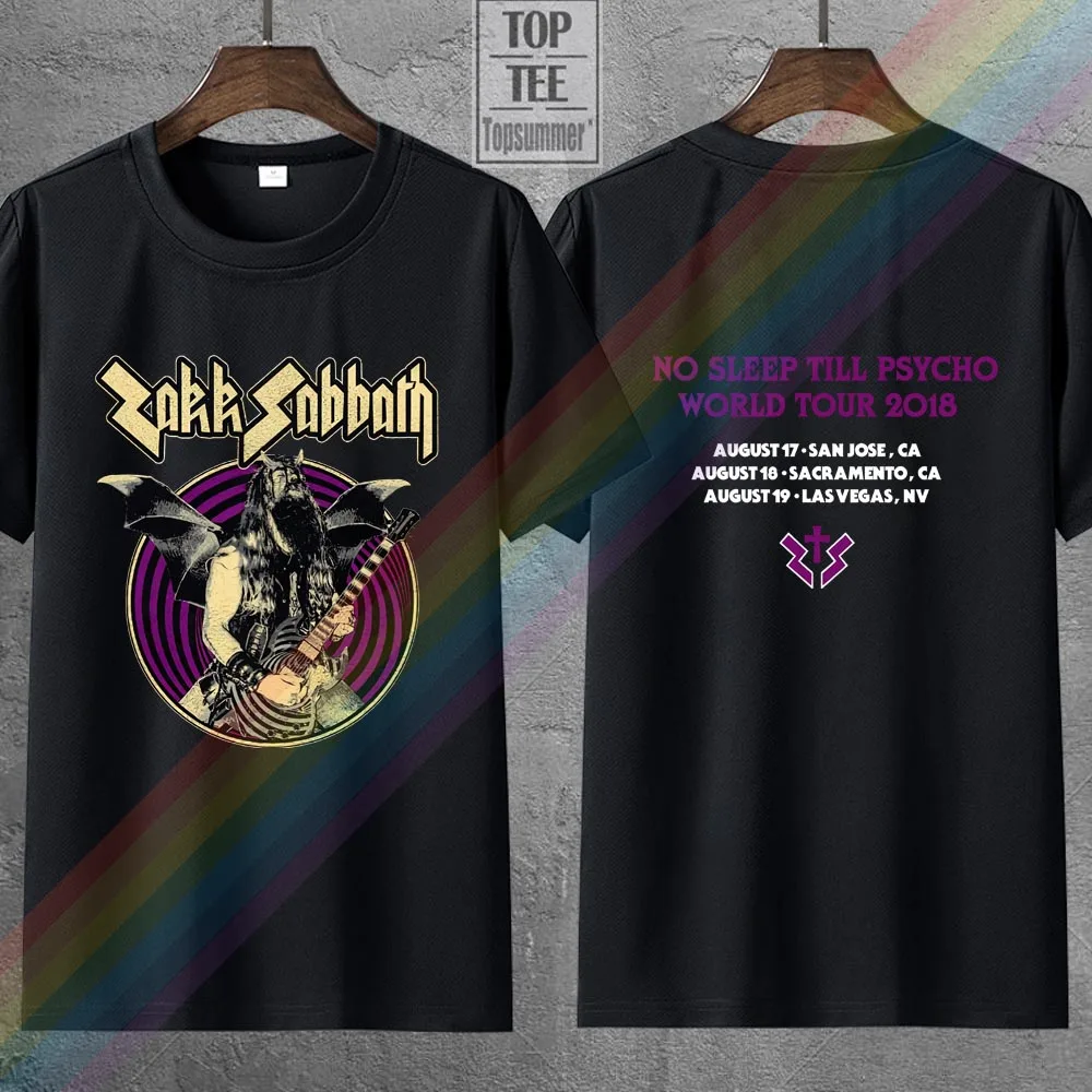 Новинка 2018 футболка Zakk Sabbath World Tour игровая хлопковая модная модный стиль | Мужская