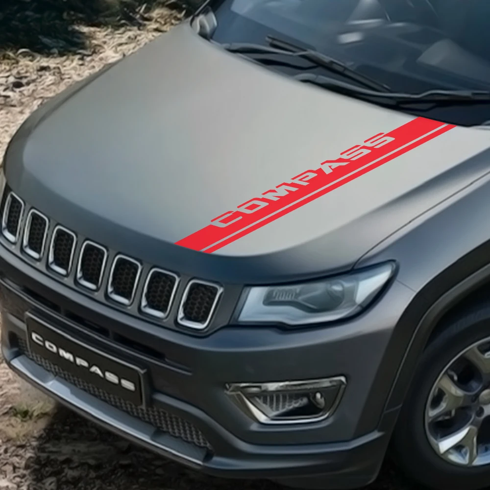 Car Hood Trim Stickers For Jeep Wrangler JK Cherokee Patriot Trail Hawk Compass Vinyl Film Decor Decals Auto Tuning Accessories |