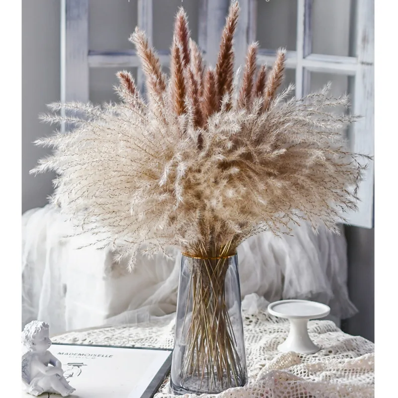 Букет из сушеных цветов камышовое сырье для самостоятельной сборки красные