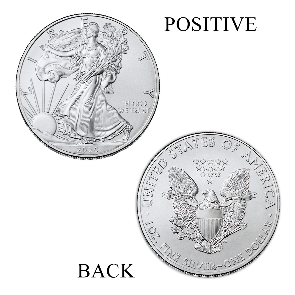 

2020 American Statue of Liberty Eagle Coin Silver plated Commemorative Coin 40mm x 3mm Collection Bew Gift Home Decoration
