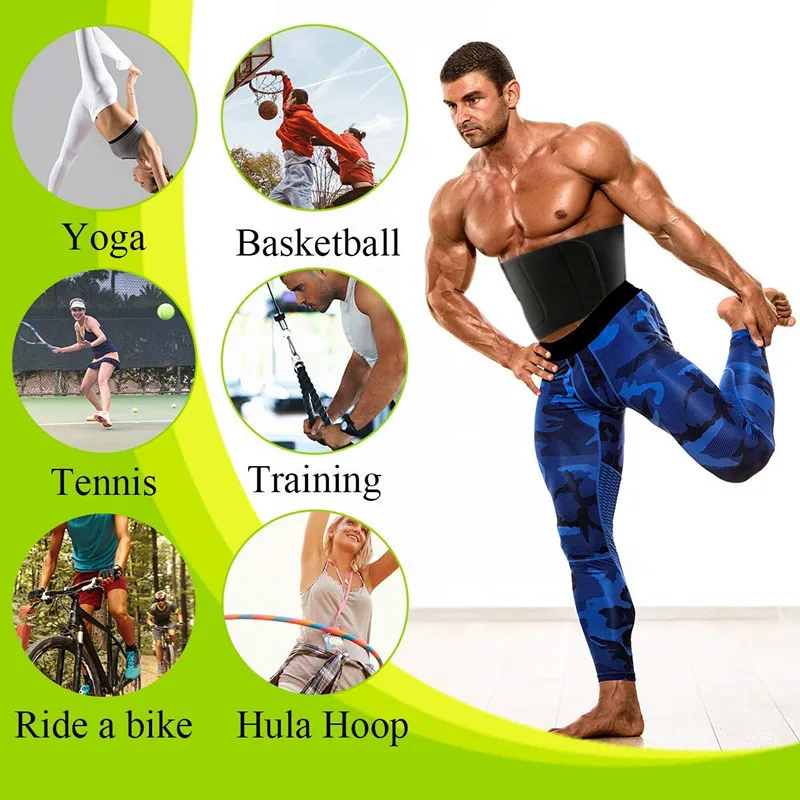 Неопреновый утягивающий корсет для тела мужские ремни тренировки похудения