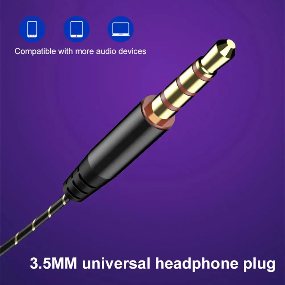 

Gaming Wired Headphones Dual Dynamic Earphones Circle In-Ear Heavy Bass fone de ouvido com fio 1.2M Cable With Mic Headset