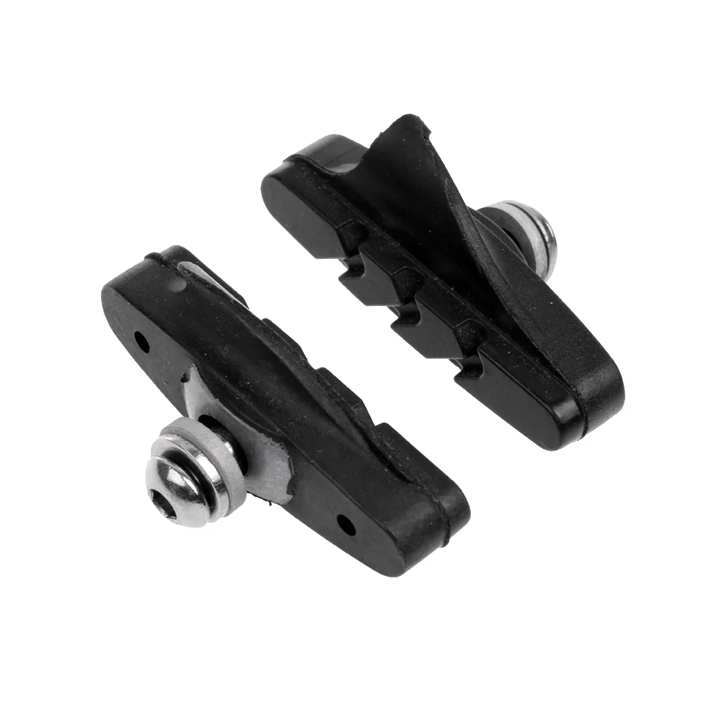 

prettyia 2pcs Road Racer Bike Brake Braking Pads / Blocks / Shoes Rubber