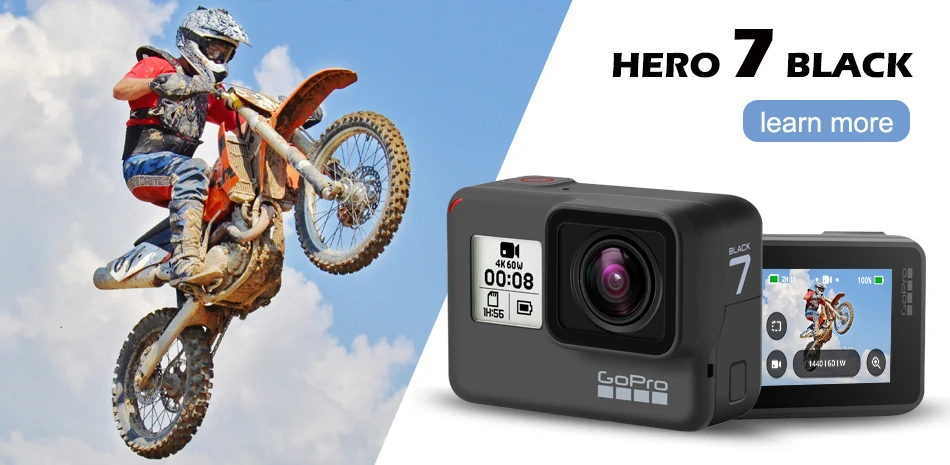 GoPro HERO 7 черная Водонепроницаемая Экшн-камера с сенсорным экраном Спортивная камера Go Pro HERO 7 12 МП стабилизация прямых потоковых фотографий