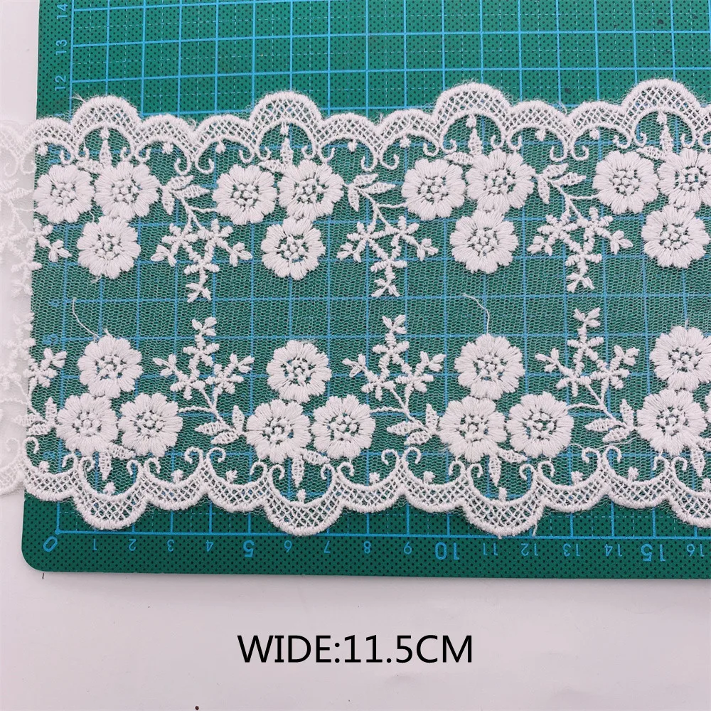 9 5 ярдов белые бежевые хлопковые кружевные ленты с вышивкой для одежды