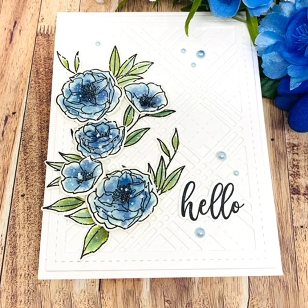 

Blooming Flowers Birds And Leaves Cutting Die And Stamp DIY Scrapbooking Craft Embossing Making Stencil 2021 Newest