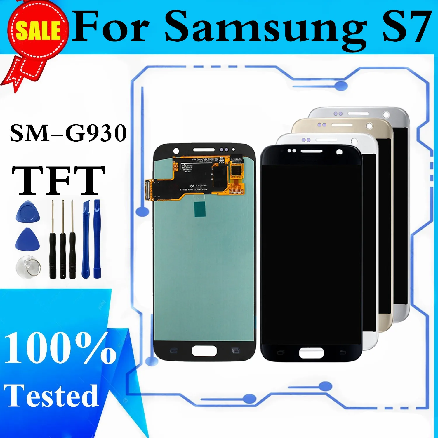ЖК-дисплей для Samsung S7 G930 G930F сенсорная панель дигитайзер в сборе SAMSUNG запасная