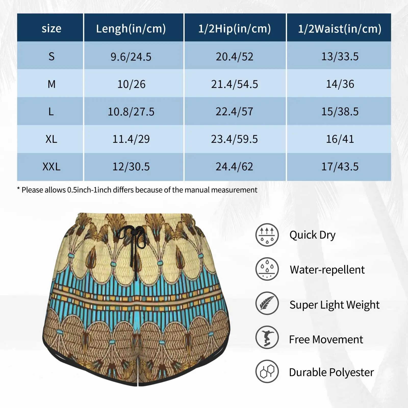 

Sublimation Cut & Sew Dress Swim Shorts Women Beach Shorts Music Love Cool Ancient Egyptian Youth Young Boy Girls Sport