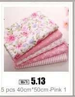 Booksew Telas лоскутное Tecidos Para Costura 7 шт. 50 см* 50 см розовая хлопковая ткань с цветами жир четверть для шитья DIY Tissu материал