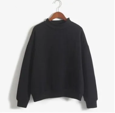 

Women Hooded Pretty Hoodeds Neck Long Sleeve Women Girl Pink Shirt black
