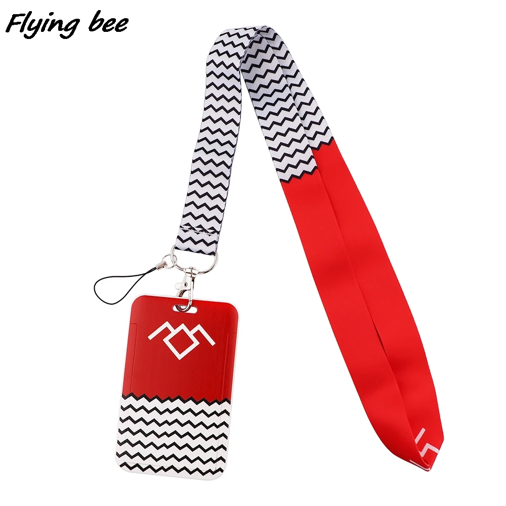 

Ремешок на шею для ключей, удостоверения личности Flyingbee X1729, ТВ-шоу, Твин Пикс, ремешок для телефона в тренажерном зале, держатель для бейджа, ...