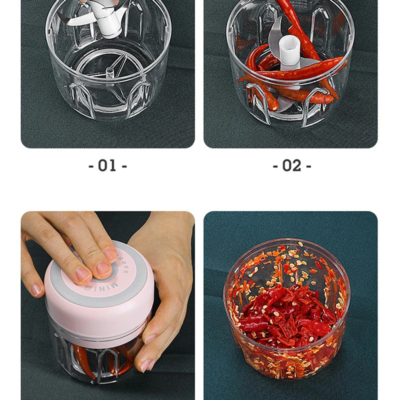 

100ml Electric Garlic Masher USB Charging For Crushed Garlic Crushed Press For Kitchen Tools